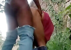 Fucking her sugar daddy outdoors