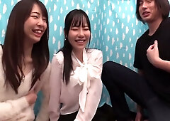Japanese office worker Hiroko joins a passionate threesome with cunnilingus