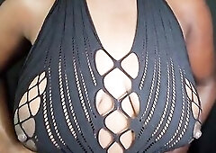 Large titties black neighbour creampie