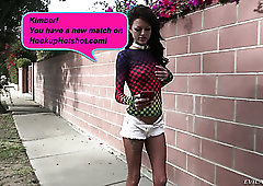 Svelte natural chick Kimber Veils gets her lubed pussy drilled missionary