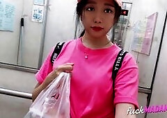 A lucky guy orders delivery and is surprised to find a hot delivery girl with big tits at his door. He manages to seduce her and they engage in passio