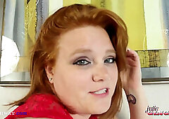 Big Ass SSBBW redhead Julie Ginger swallows all of Don Prince BBC