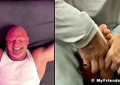 Hunk Dev Giggles Hard While Being Tickled From His Pits To His Feet