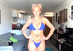 Cherryy shows off her sexy lingerie haul with her huge natural breasts