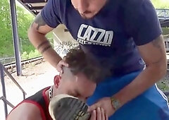 Man slut, outdoor bareback, gay porn