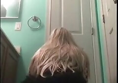 Crossdresser Rides Dildo to Orgasm