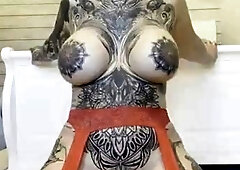 MILF Donna rides dildo