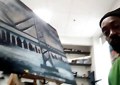 Museum piece in the making Pt1 this is on the wall with divinci, freda, picasso, van gogh etc
