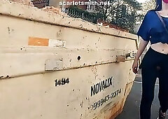 Look how my girlfriend walked down the street with her panties ripped