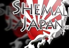 Amazing Asian tranny shows her stuff and jerks off solo