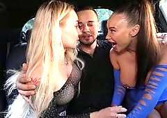 2 Wild Honeys Took Turns Riding My Dong Hard In The Backseat