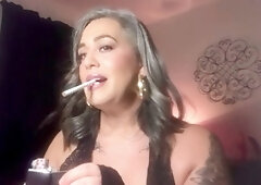 Ciggie, smoking sex, tit rubbing