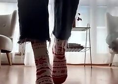 Foot fetish Close up feet and toes tease