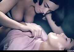 AI COMICS - Possessed Sweethearts Have Lesbo Sex At Sleepover - CUMFLATION