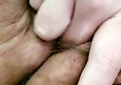 See me play with my charming pink unshaved twat that's greatly slutty and soaked. This babe's missing her jock that normally takes calingere