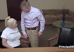 Banging big tit bikini mom on the principals desk