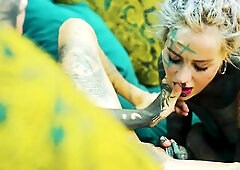 Tattooed Trans and Rock Gal Hawt Toy Play