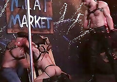 Isaac X ass up with the two leather daddies Marco Napoli and Ryan Carter