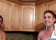 Poor guys get hazed and have to wrestle