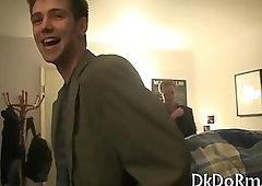 Gays give a blowjob at a party