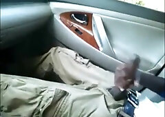 big black cock stroking in car 5