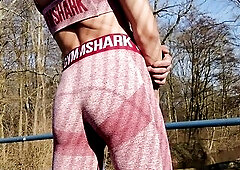 Hawt Crossdresser Outdoor Teasing