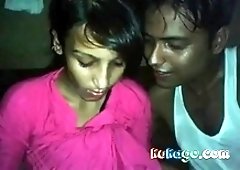 Desi Colg Teen Chocolaty Kiss n Boob show