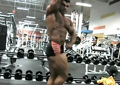 Eduardo Bodybuilder Posing in Gym
