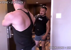 POST GYM RUBDOWN sultry jism arms-free-for-all poke - JAXXON STONE x ZEN GOKEN