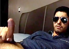 Hot Guy in Sunglasses Enjoys His Cock