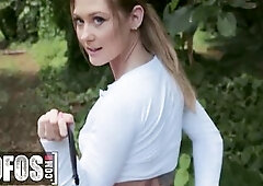 (Addison Lee) Puts Leash On (Oliver Flynn's) Neck And Makes Him Lick Her Twat In The Centre Of the Woods - Mofos