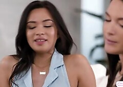 Latina lesbian helps her milf friend get over from her ex husband by promising to give her the best orgasm.The wife takes the chance,starts kissing an