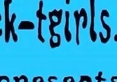 Shemale black hoe gets her tight hole stimulated by twink