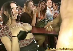 Amateur nympho cocksucking stripper at private night club