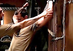 Military guy is interrograted, dominated, and fucked hard