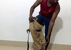 Intense solo masturbation session with a massive black cock part 1