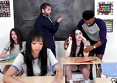 Jai, Lilibet Saunders and Alana Rose get boned in the classroom