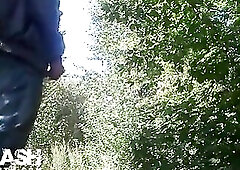 Outdoor Dickflash for two Teens