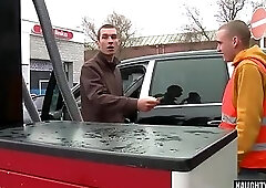 Big dick daddy flip flop with facial