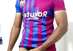 insatiable soccer player milks off