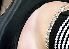 Flexible foot fetish masturbating with feet and hands