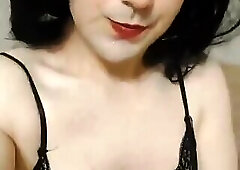 White Gothic Feminine Young Sissy Crossdresser