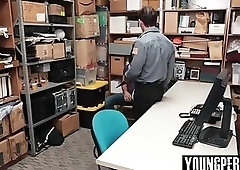 Security guard picked up a handsome long haired punk