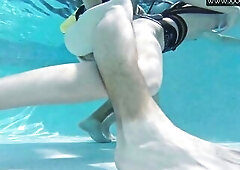 Minnie is being hardcore banged in the pool