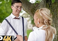 MATURE4K. Czech mother I'd like to fuck met a youthful man after a morning run and took him to her place