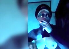 Syn Thetic being creative with her cop glasses, cigars and sex toy. smokin', jerking off, being mysterious and just being a nasty gurl. I indeed 