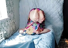 Cute teenage femboy twink explores hidden cam fun with average body guy