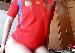 Sexy teen in black panties can't wait to bend over and get fingerfucked and then fucked