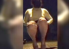 Leather petticoat, Hose Stockings and Vinyl overknee Fetisch boots