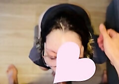 quiet nerdy girl gives the best head / deepthroat, ball licking, gagging, sloppy mouth fuck